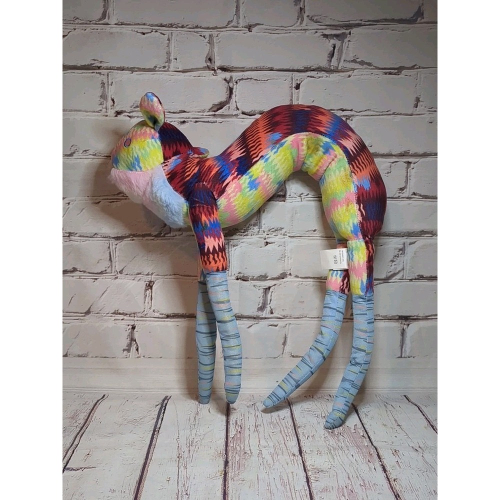 Meow Wolf BEARETT Plush Posable Legs‎ Rainbow Unique Stuffed Animal Stands